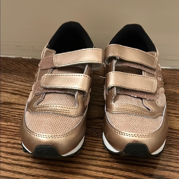 Saucony Rose Gold Sneakers with Velcro Straps - Picture 1 of 11